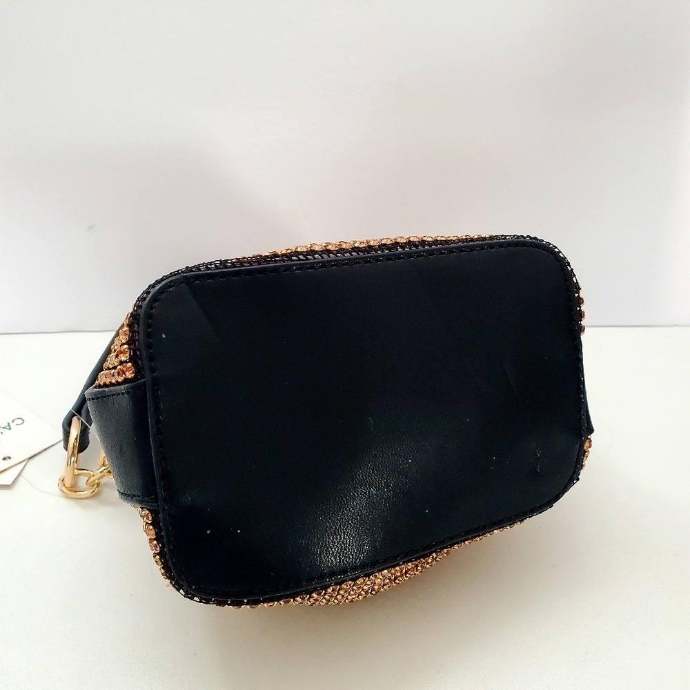 Caleesa Gold Rhinestones Bling Crossbody Bag - Picture 11 of 11
